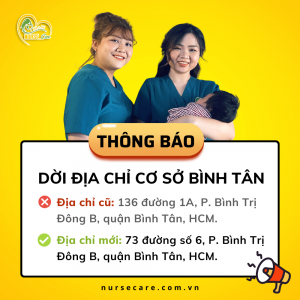 Nurse Care xin trân trọng thông báo về việc thay đổi địa chỉ cơ sở tại quận Bình Tân